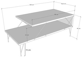 Dohányzóasztal Loira (tölgy). 1088971