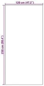 Ajtószőnyeg Fekete 120 x 250 cm Poliamid és PVC
