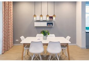 Globo 15557-4H - FINCA 4 ágú fém/fa függeszték E27 40W 230V