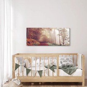 Kép - Őszi séta az erdőben (120x50 cm)