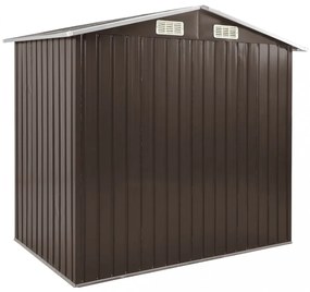 barna vas kerti fészer állvánnyal 205 x 130 x 183 cm