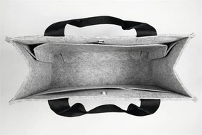 Irodai válltáska, M méret, 36x28x15 cm, SIGEL Basic, világosszürke (SDBA430)
