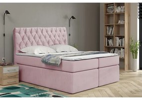 Ágy 58 BISSAU 120x200 cm Rózsaszín