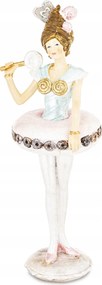 KarĂĄcsonyi dekorĂĄciĂł Balerina figura RĂłzsaszĂn mesefigura LĂĄny