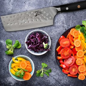 Zelite Infinity by Klarstein Alpha-Royal Japanese Series, 6" nakiri szakácskés, damaszkuszi acél
