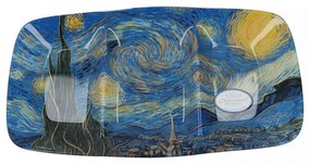 Van Gogh Csillagos Éj osztott üvegtál - 30x22 cm díszdobozban