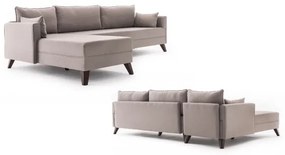 L-alakú sarokkanapé KORFU krémszínű balos