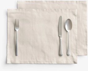 Goldea lenvászon keveréket tartalmazó reggeliző alátét - elefántcsont - 2db 30 x 40 cm