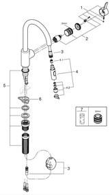 GROHE 31484001 - Mosogató csaptelep GET fényes króm