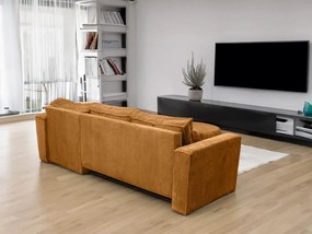 Mustársárga sarokkanapé SMART COSARO, kétoldalas + 2 párna INGYEN