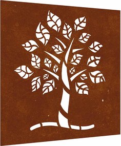 vidaXL famintás corten acél kerti faldísz 105 x 55 cm