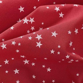 Goldea karácsonyi szögletes terítő valencia - csillagok piroson 80 x 80 cm