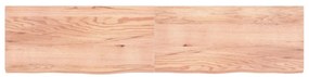 világosbarna kezelt tömör tölgyfa asztallap 220x50x(2-6) cm