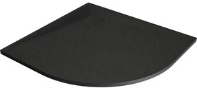 Mexen Bert félkör alakú zuhanytálca SMC 80 x 80 cm, fekete - 4KR708080