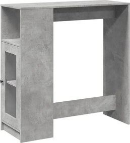 vidaXL betonszürke szerelt fa tárolórekeszes bárasztal 101x40x103,5 cm