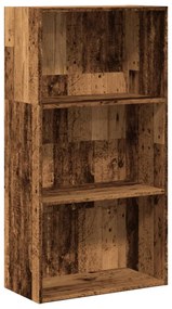 antik fa színű szerelt fa könyvespolc 60 x 30 x 114 cm