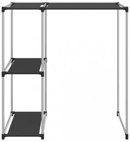 2 szintes fekete mosógép feletti tárolóállvány 87x55x90,5 cm