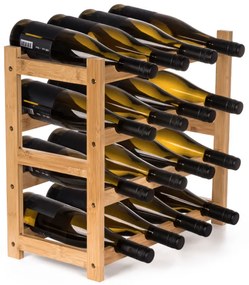 G21 Bambusz borosállvány, 16 palackos, M