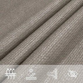világosszürke négyszögletű HDPE napvitorla 160 g/m² 6x7 m