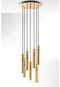 Jupiter 2021 - Csillár zsinóron ALAS 7xGU10/10W/230V arany