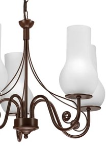 Brilagi - LED Csillár láncon COTTAGE 5xE14/40W/230V barna/fehér