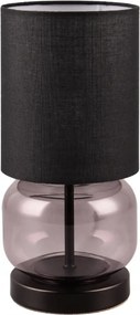 Éjjeli lámpa fekete füstös üveg lámpaernyővel hálószobába Trio