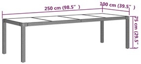 11 részes bézs polyrattan kültéri étkezőszett párnákkal