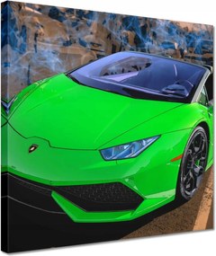 Vászonkép 30x30 Zöld sportautó