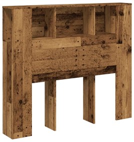 antik fa színű szerelt fa áthidalószekrény 120 x 19 x 104,5 cm