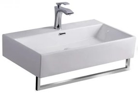AREZZO design Norfolk Mosdótál törölközőtartóval, fehér AR-381