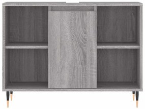 szürke sonoma színű szerelt fa mosdószekrény 80 x 33 x 60 cm