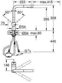 GROHE 30274DC0 - Mosogató csaptelep, rozsdamentes acél