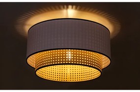 Duolla - Mennyezeti lámpa BOHO 1xE27/15W/230V átm. 45 cm fehér/rattan