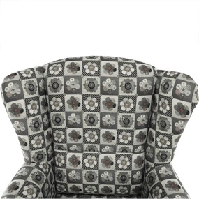 füles fotel puffal, szövet patchwork N1, ASTRID