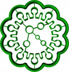 Foremka Lyukasztó Sütemény- és Mézeskalácsvágó Szilveszter Koronavírus