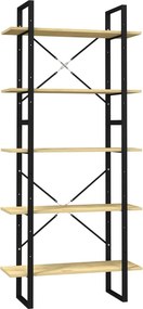 vidaXL ötszintes fenyőfa könyvszekrény 80 x 30 x 175 cm