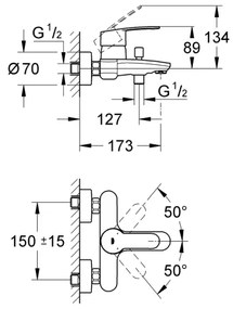 GROHE 33591002 - EUROSTYLE COSMOPOLITAN kádcsaptelep, fényes króm