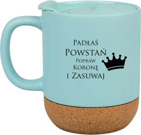 Kék Bögre Parafa Vicces Ajándék Felkelés Javítsd Meg A Koronát