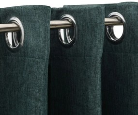 vidaXL zöld vászonhatású sötétítőfüggöny fűzőkarikával 290 x 245 cm