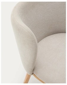 Bézs kárpitozott étkezőfotel Ciselia – Kave Home