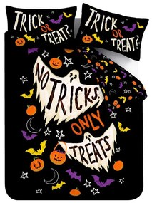Fekete egyszemélyes ágyneműhuzat 135x200 cm Halloween Trick or Treat – Catherine Lansfield