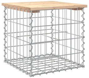 tömör fenyőfa gabion kerti pad 43x44x42 cm