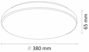 LED Szabályozható mennyezeti lámpa DESERT LED/24W/230V távirányítóval