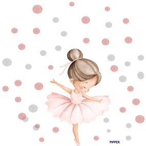 PIPPER. Textil falmatrica "Balett-táncos"