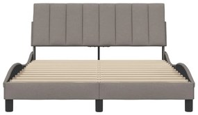 tópszínű szövet ágykeret matrac nélkül Hanko 140 x 190 cm