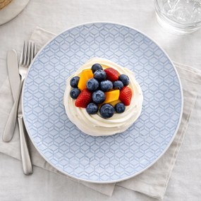 Zig Zag kőagyag desszert tányér, 21 cm