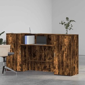 recepciós pult füstös tölgy 200x50x103,5 cm szerelt fa
