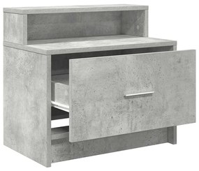 2 db betonszürke éjjeliszekrény fiókkal 51 x 31 x 47 cm