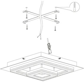 Eglo 99327 - LED Mennyezeti lámpa FRADELO LED/12W/230V