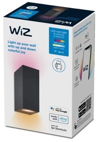 WiZ -LED RGBW Dimmelhető fali lámpa UP&DOWN 2xGU10/4,7W/230V fekete Wi-Fi